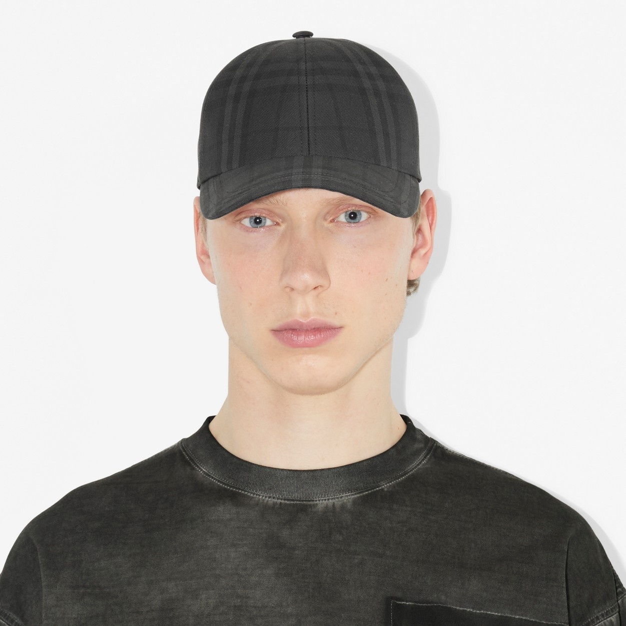 Vintage Check Cotton Baseball Cap - 4