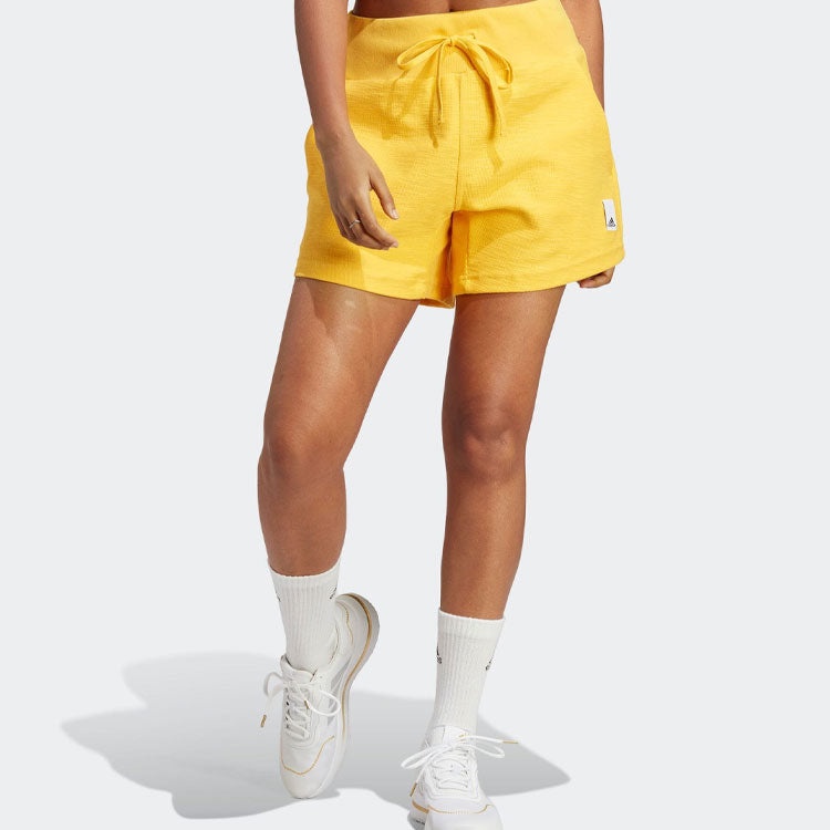 (WMNS) adidas Lounge Terry Loop Shorts 'Gold' HZ1603 - 3