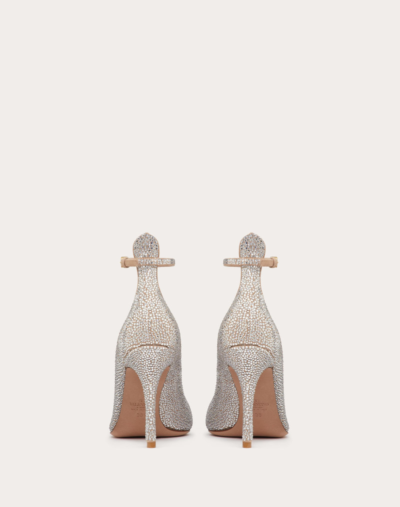 VALENTINO GARAVANI TAN-GO PUMP WITH CRYSTALS 100MM 3