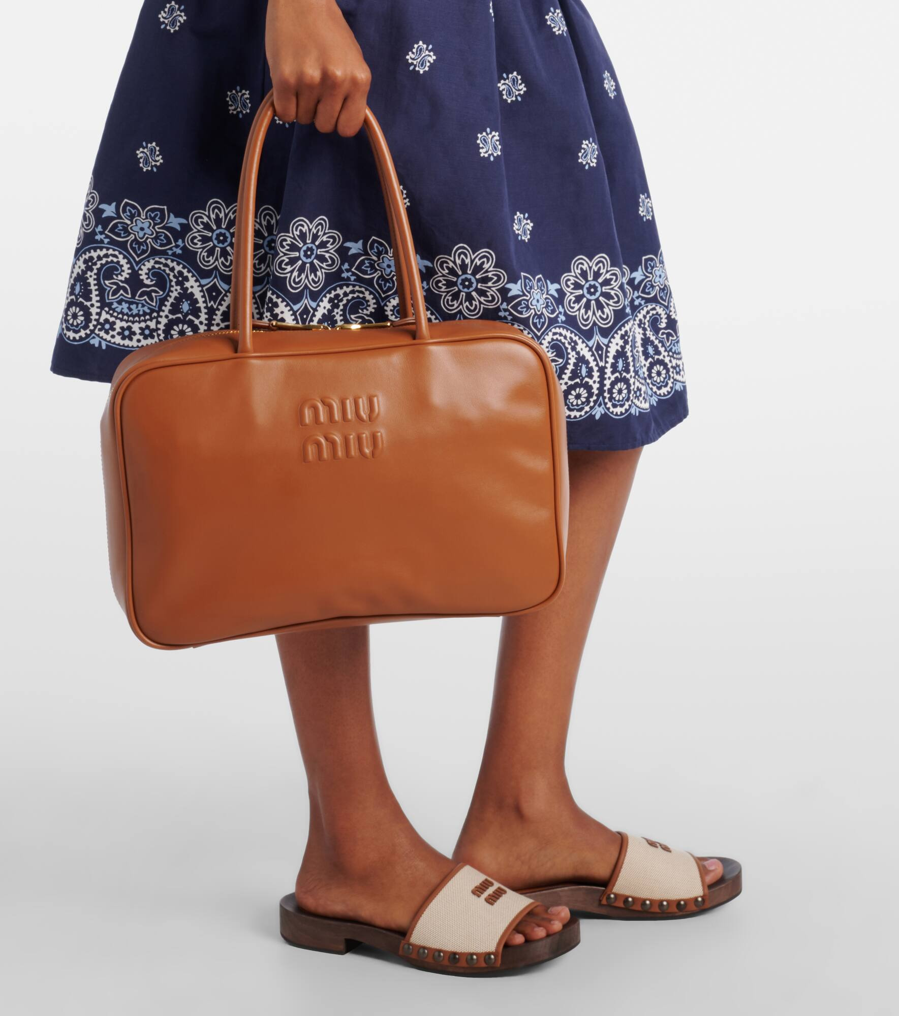 Beau leather tote bag - 6
