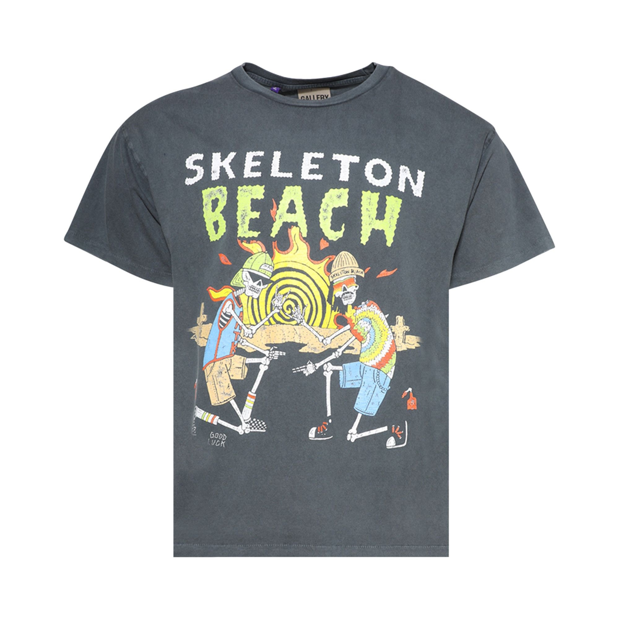 Gallery Dept. Skeleton Beach Tee 'Vintage Black' - 1