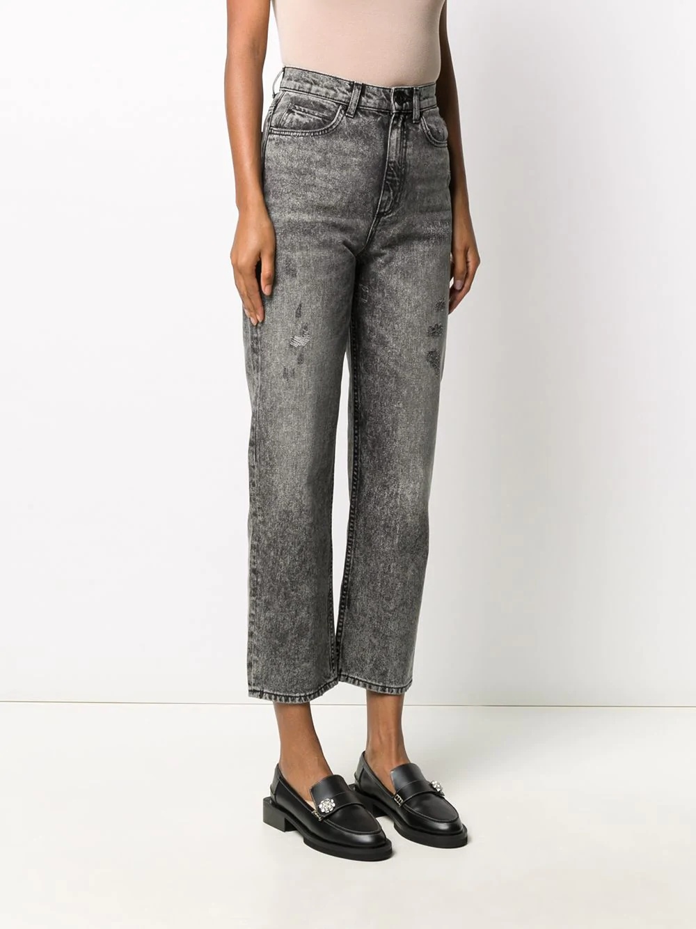 high-rise cropped jeans  - 3