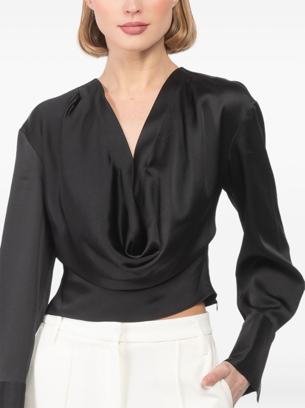 draped blouse - 6