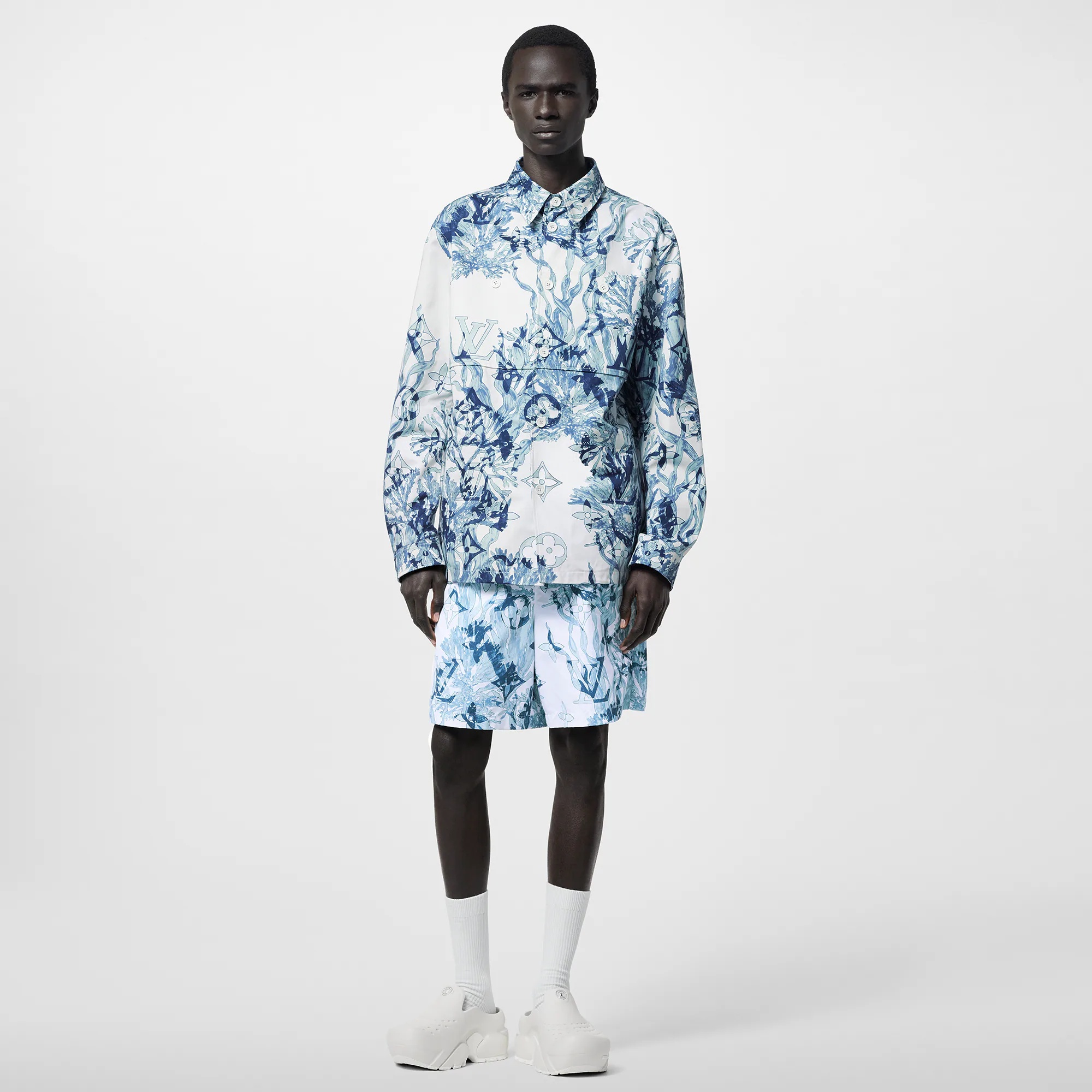 Printed Cotton Overshirt - 4