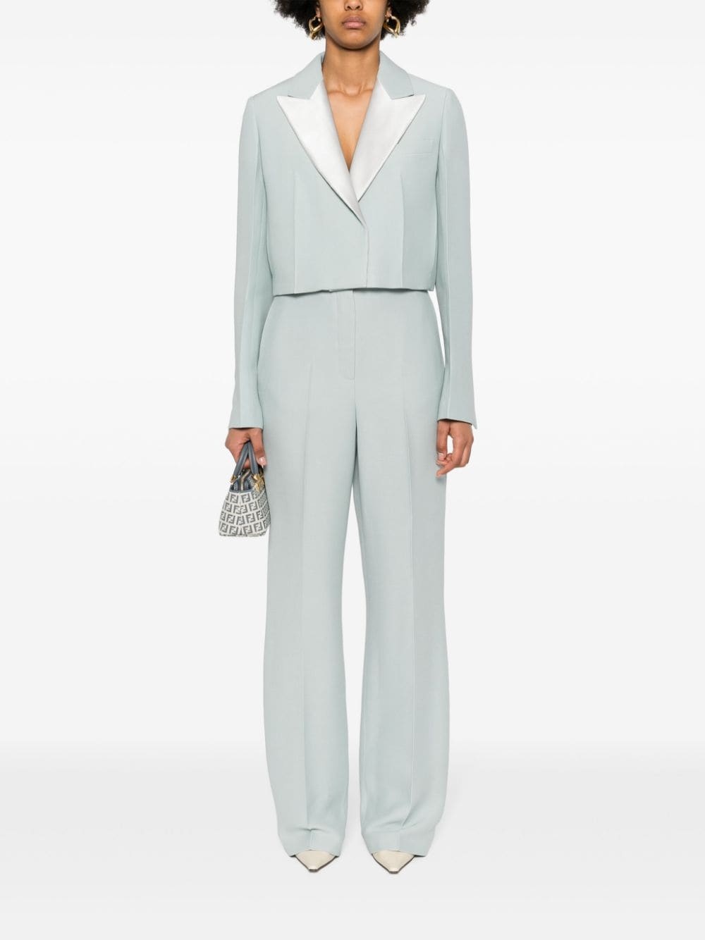 pressed-crease straight trousers - 2