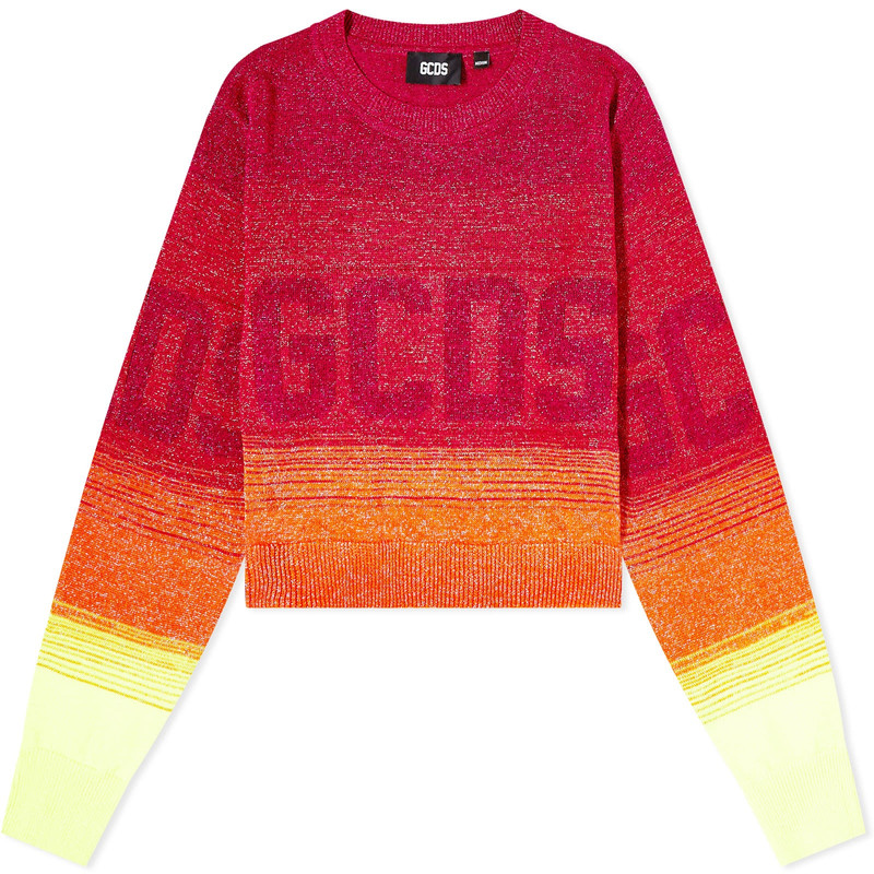GCDS Lurex Degradé Cropped Sweater - 1