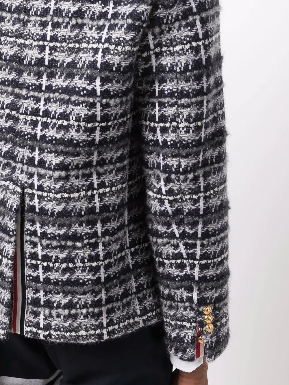 tweed single-breasted blazer - 5