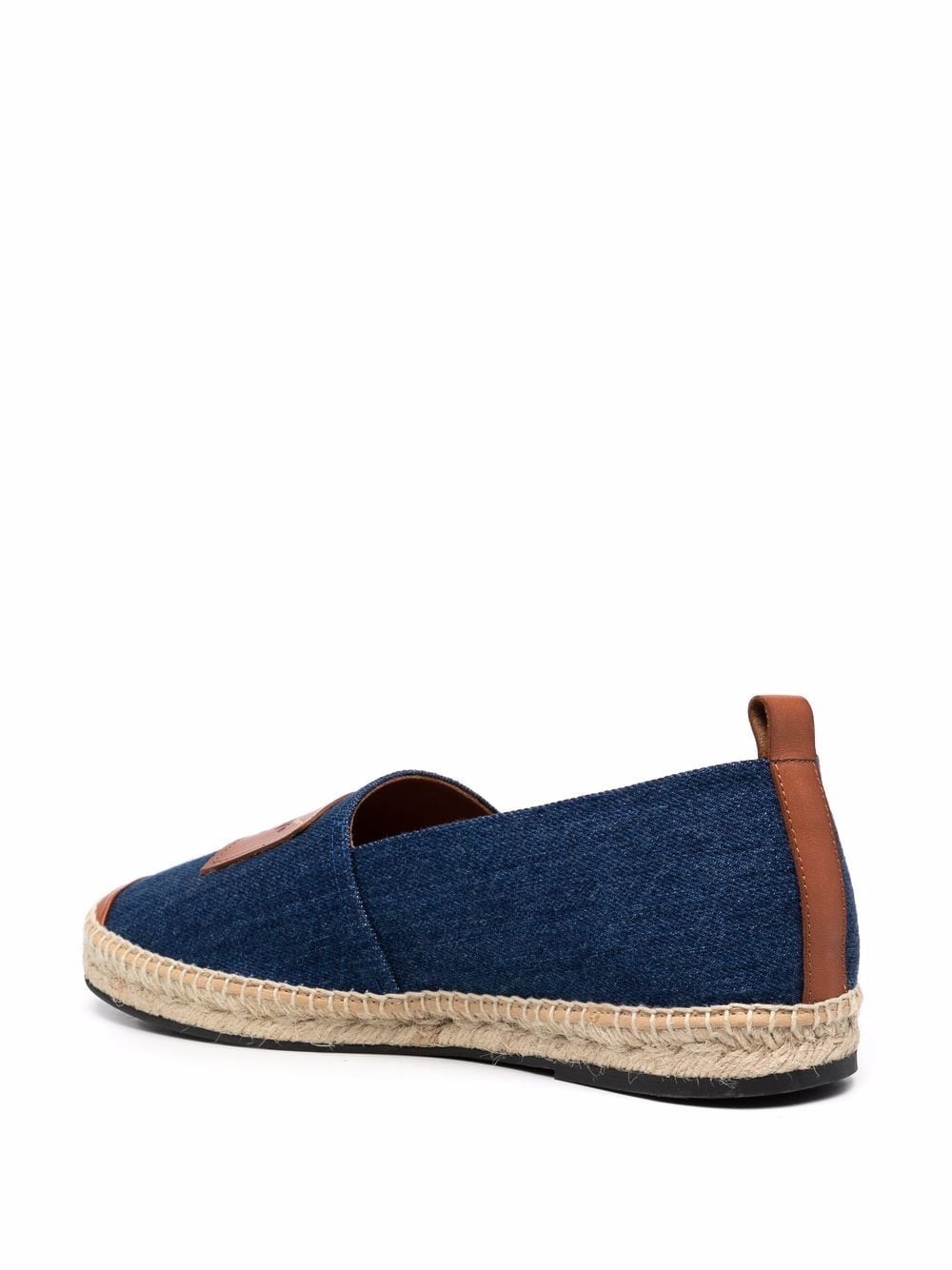 logo-patch denim espadrilles - 3