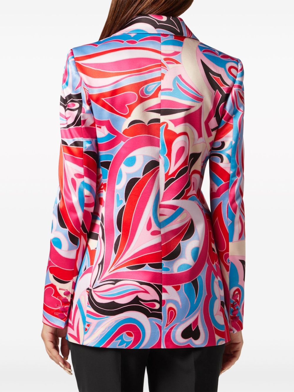 graphic-print single-breasted blazer - 4