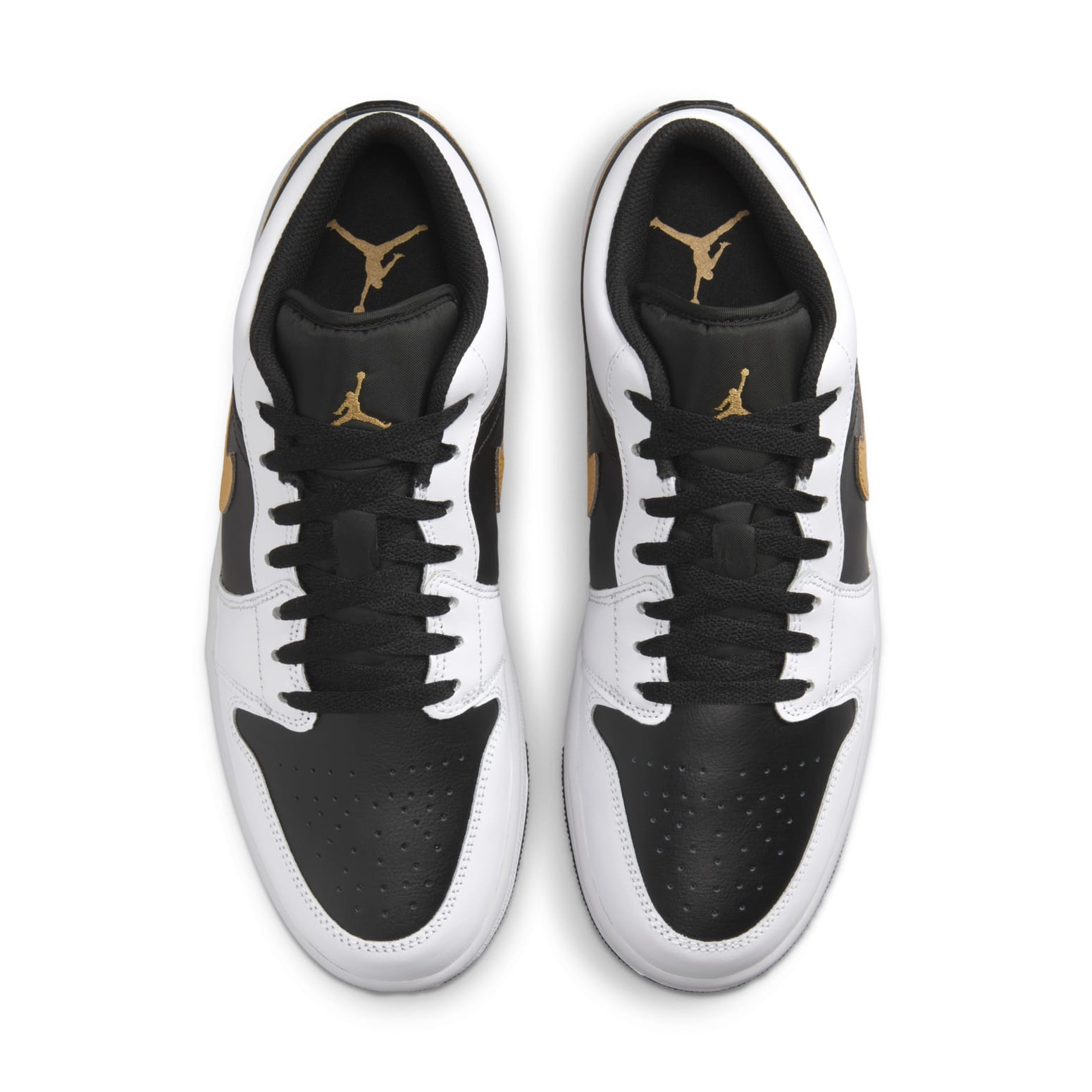 Air Jordan 1 Low 'White Black Metallic Gold Swoosh' 553558-172 - 3