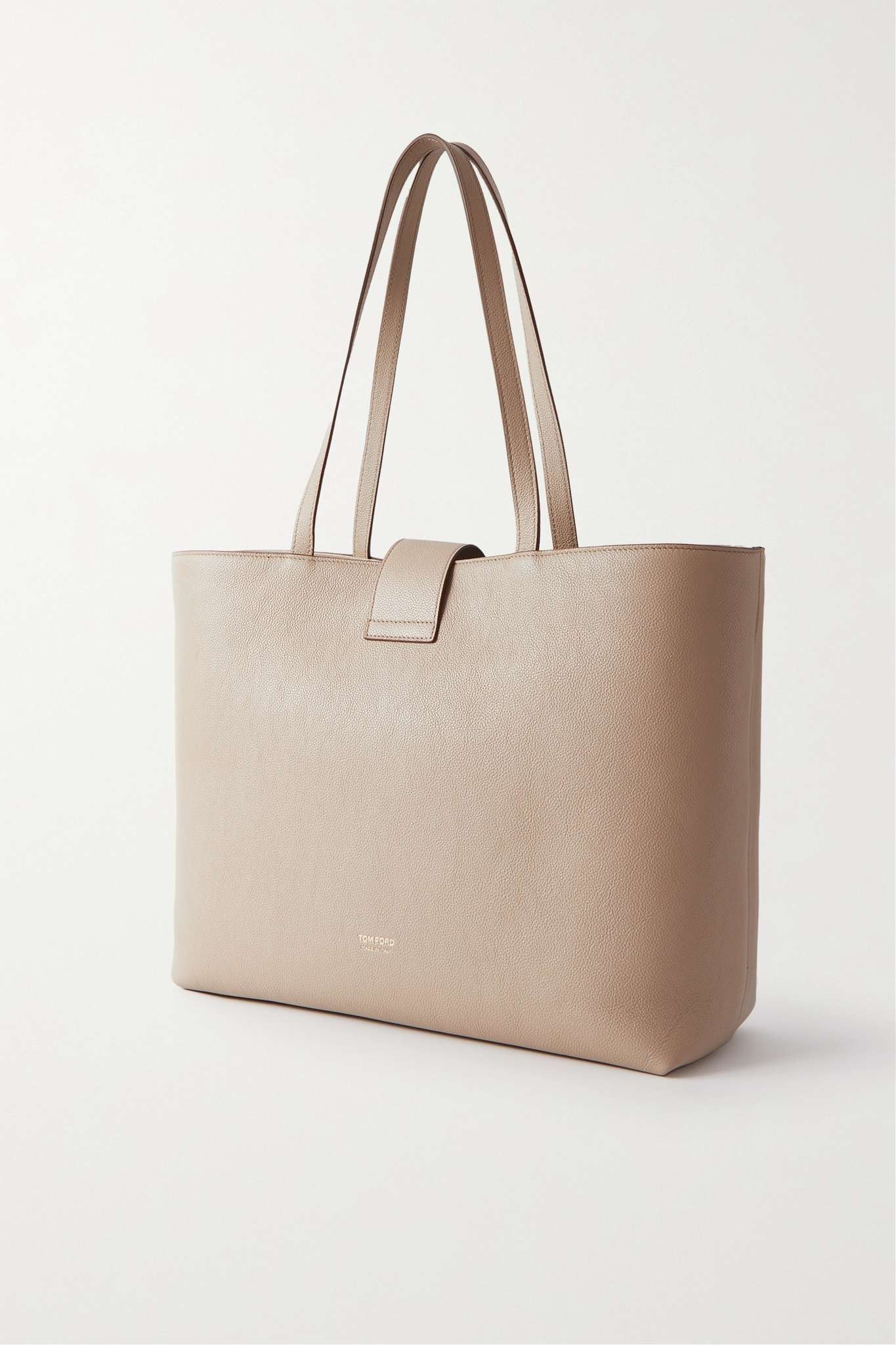 Embellished textured-leather tote - 3