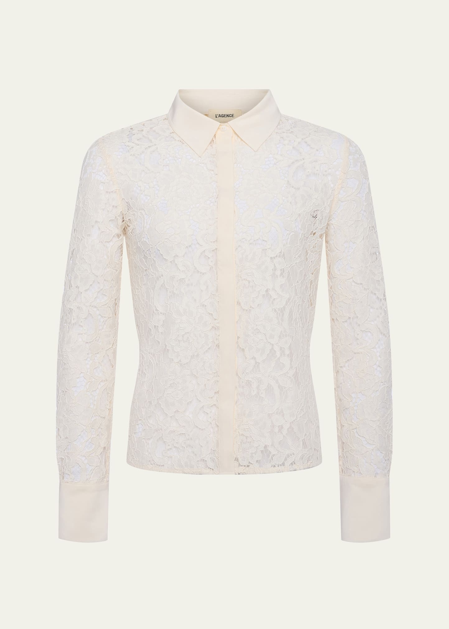 Maia Lace Button-Front Blouse - 1