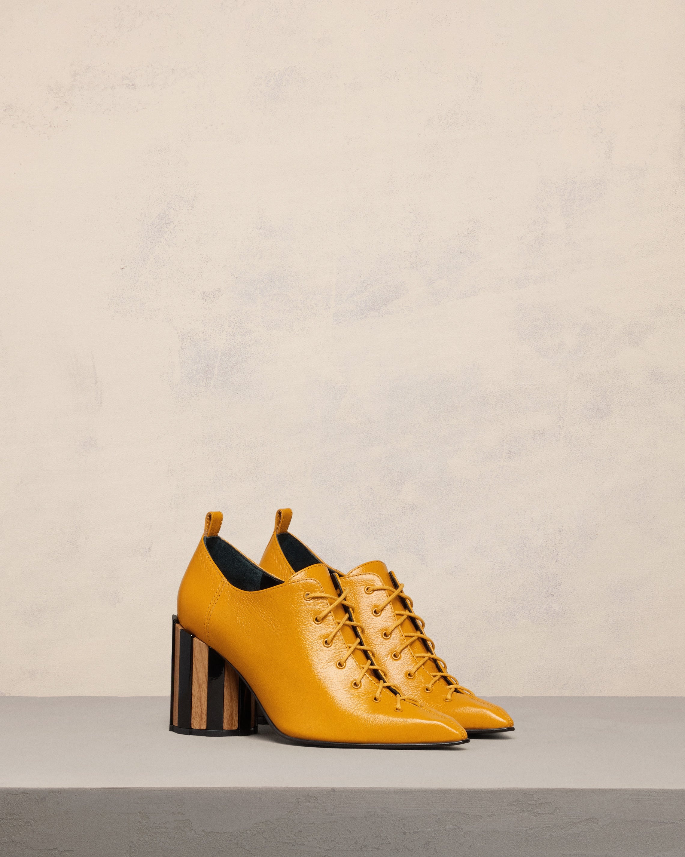 POINTED TOE LACE-UP SHOES - 3