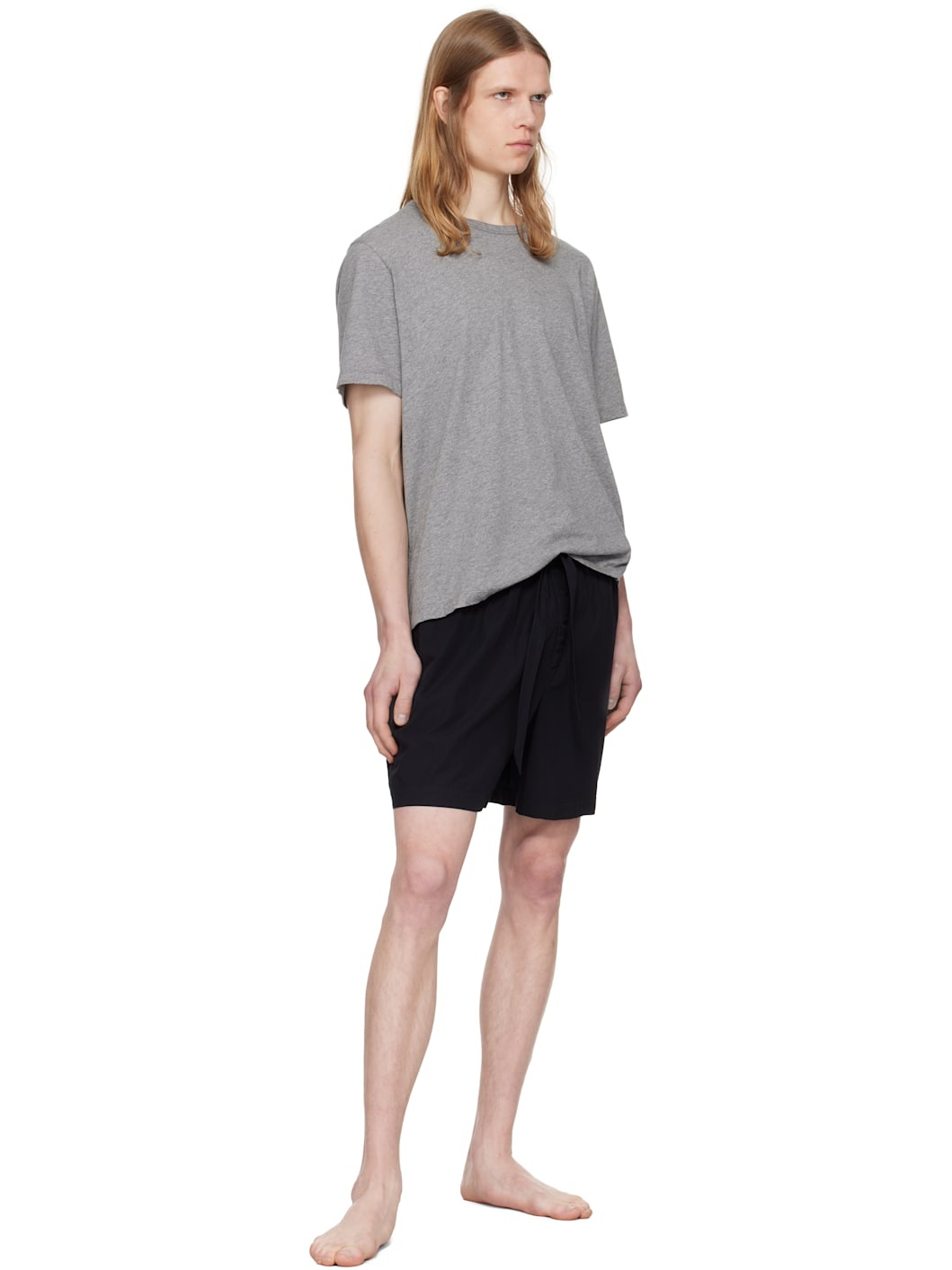 Black Poplin Pyjama Shorts - 4