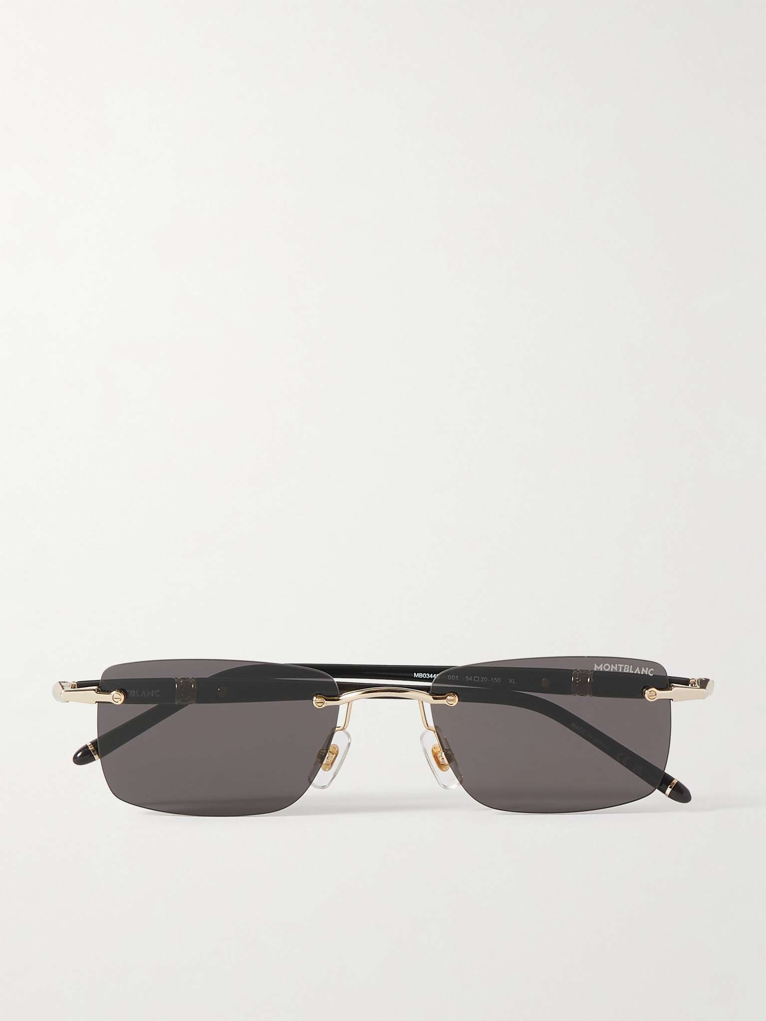 Montblanc Meisterstück Rimless Rectangular-Frame Gold-Tone and Acetate ...