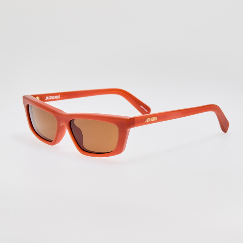 LINDA FARROW Trapezi Sunglasses in Metallic Coffee outlook