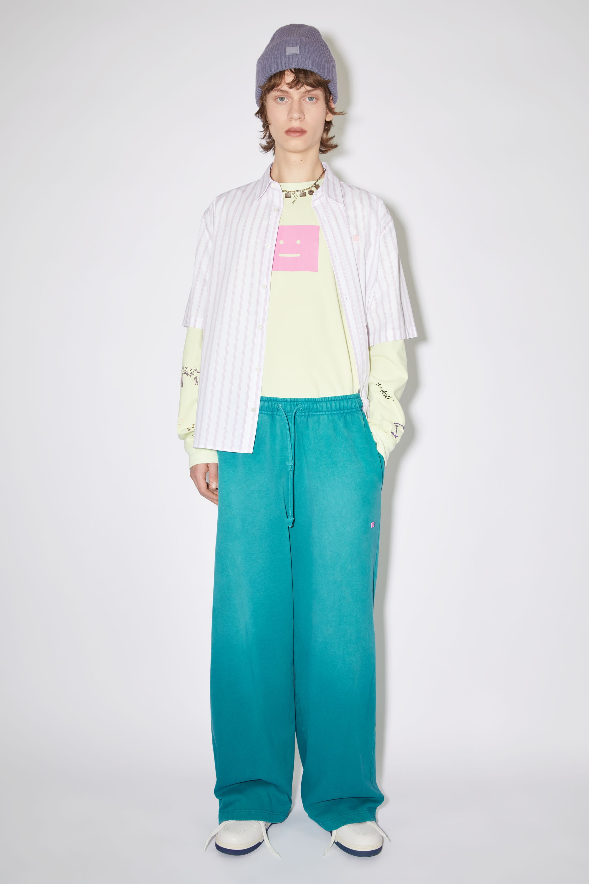 Fleece sweatpants - Sea green - 2