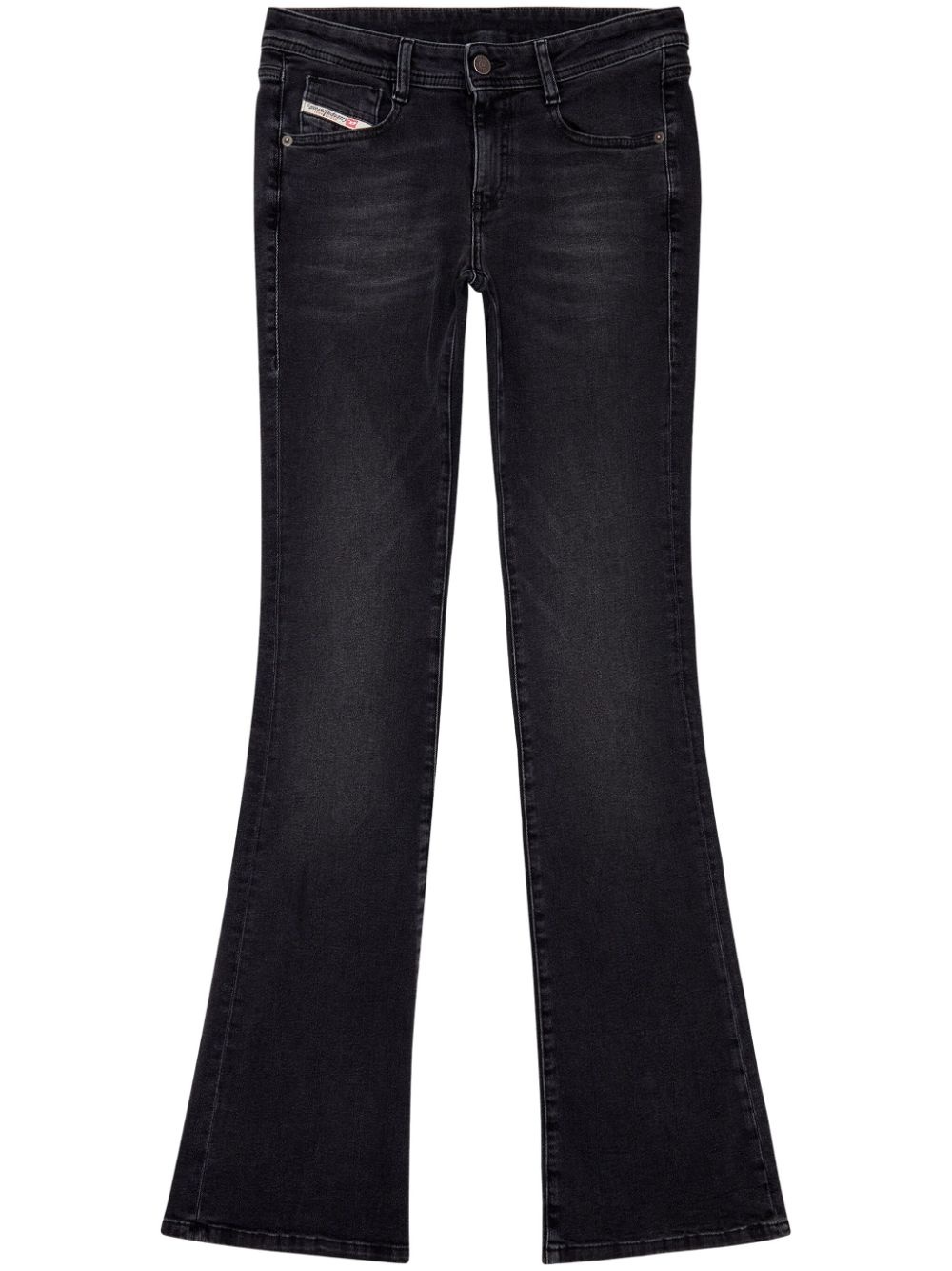 flared cotton blend jeans - 1