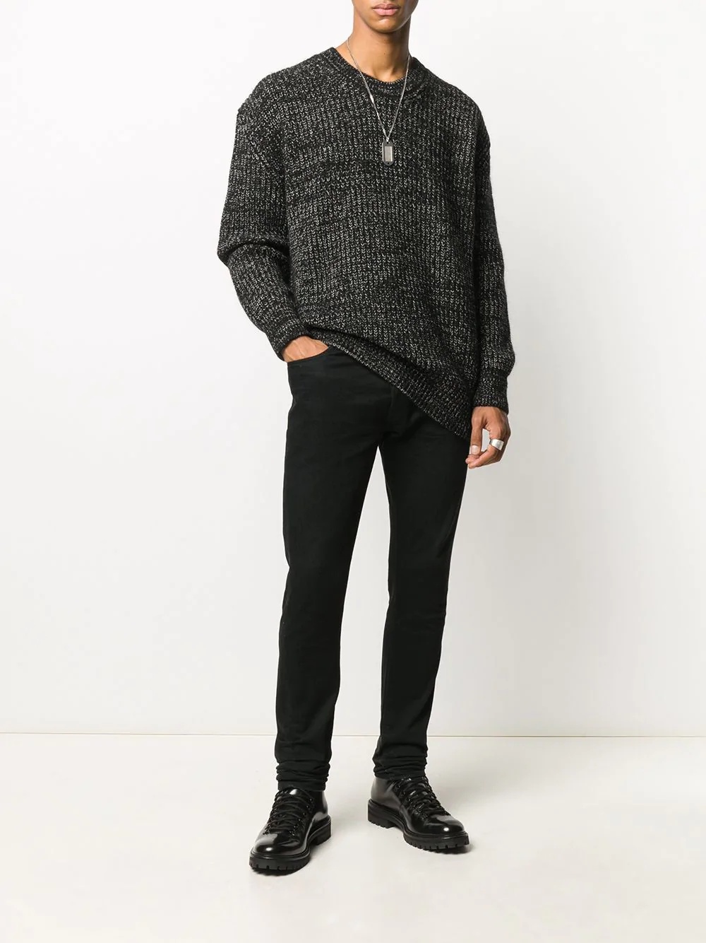 black wool jumper - 2