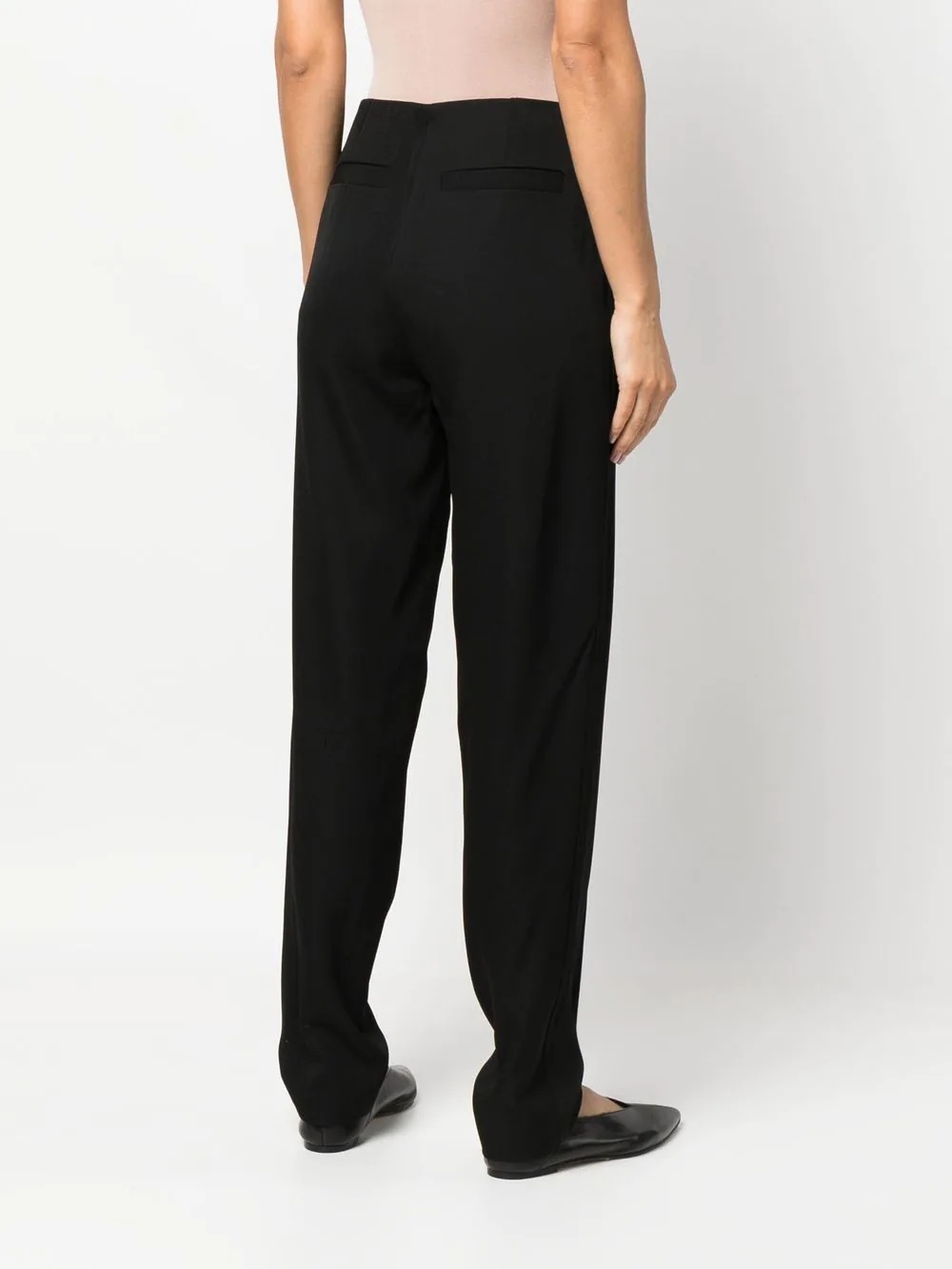 drawstring-fastening waistband trousers - 4