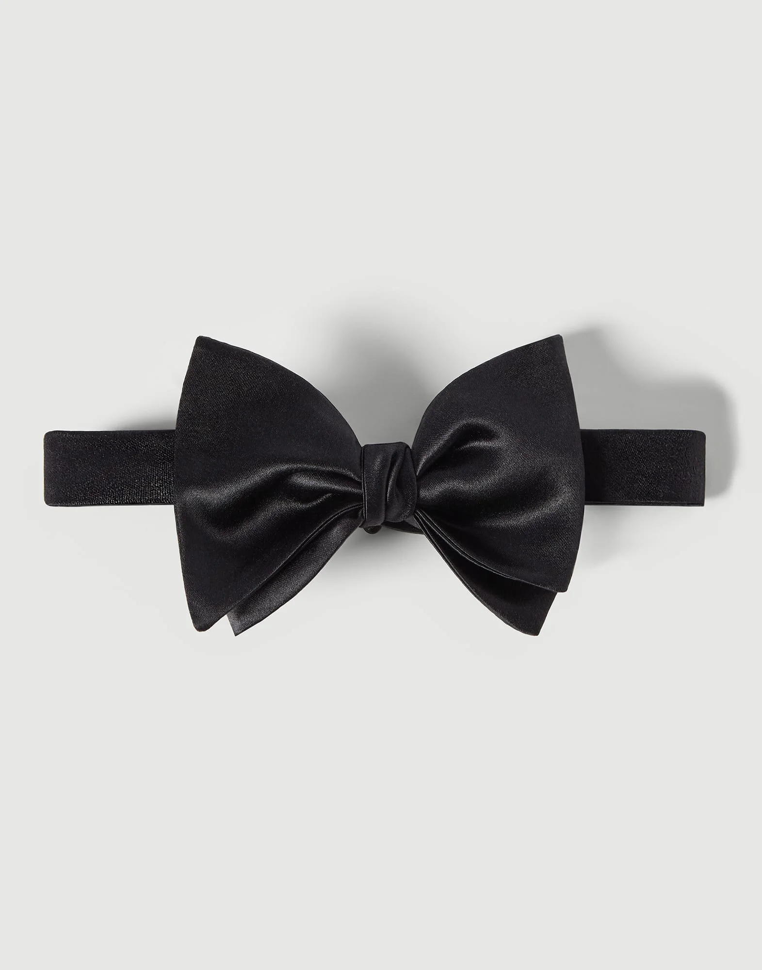 Cotton and silk satin bow tie - 1