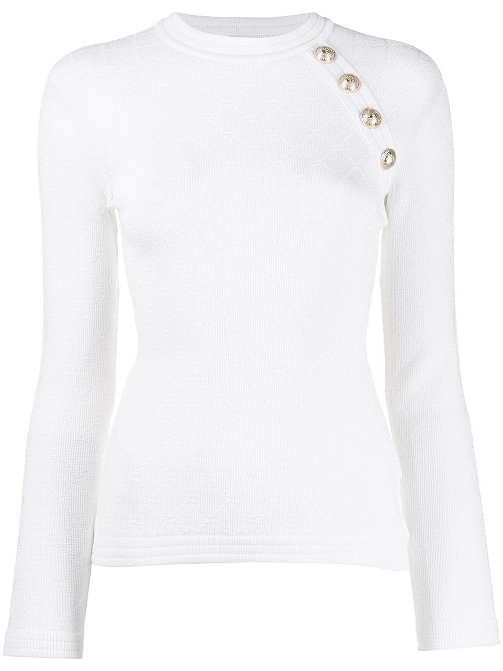 button-embellished knitted top - 1