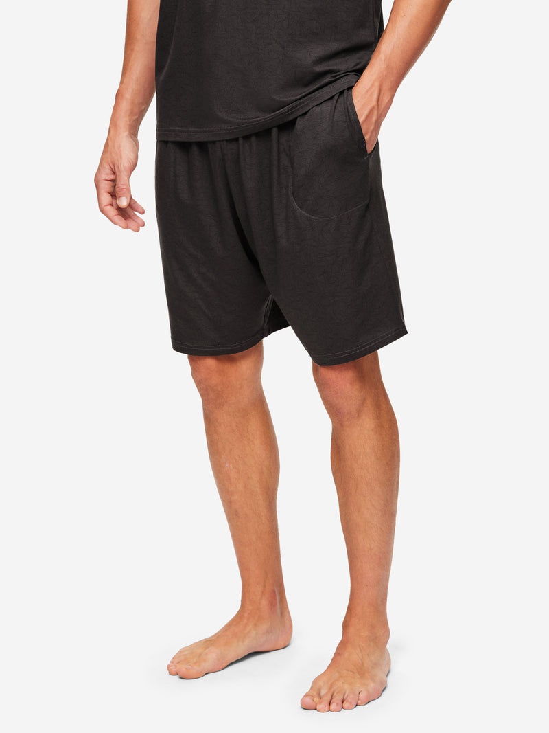 Men's Lounge Shorts London 9 Micro Modal Black - 5