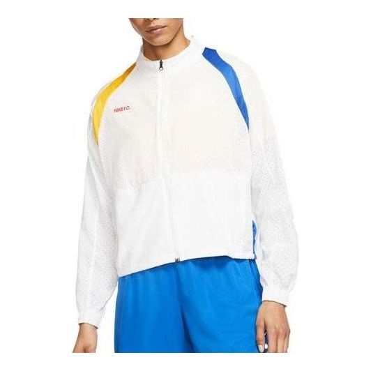 (WMNS) Nike F.C. Full Zip Soccer Loose Fit Jacket 'White' CK2701-100 - 1