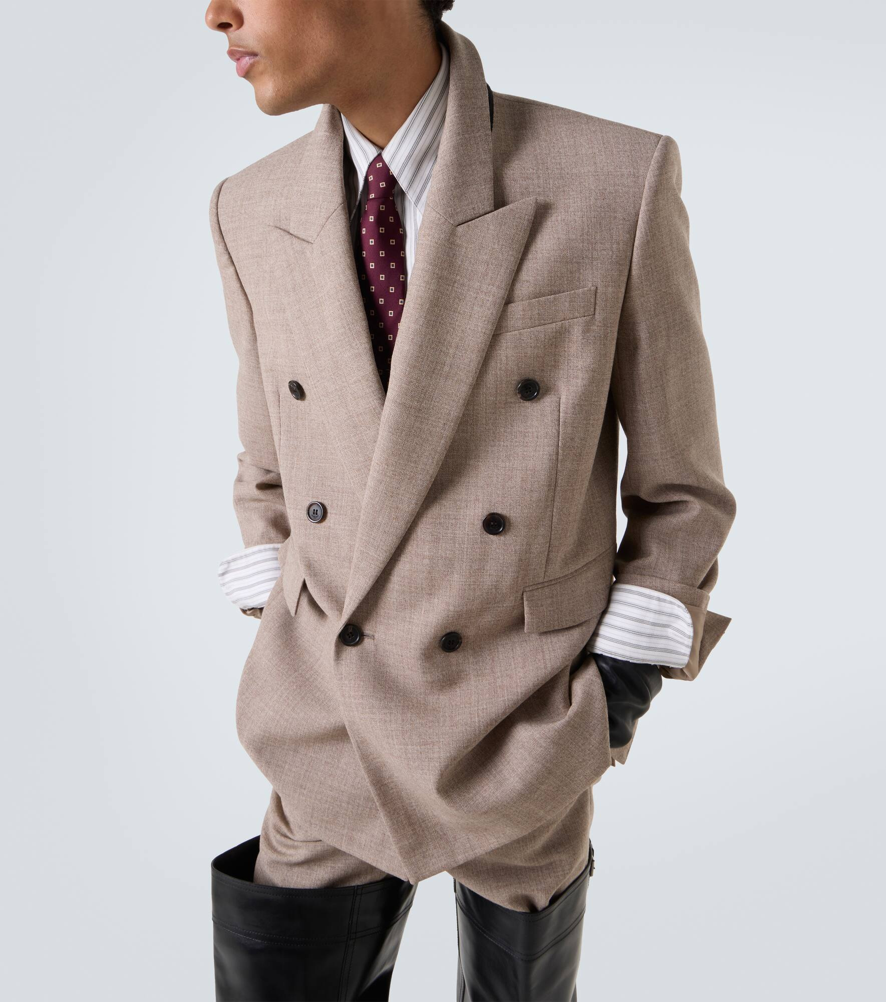 Wool suit jacket - 5