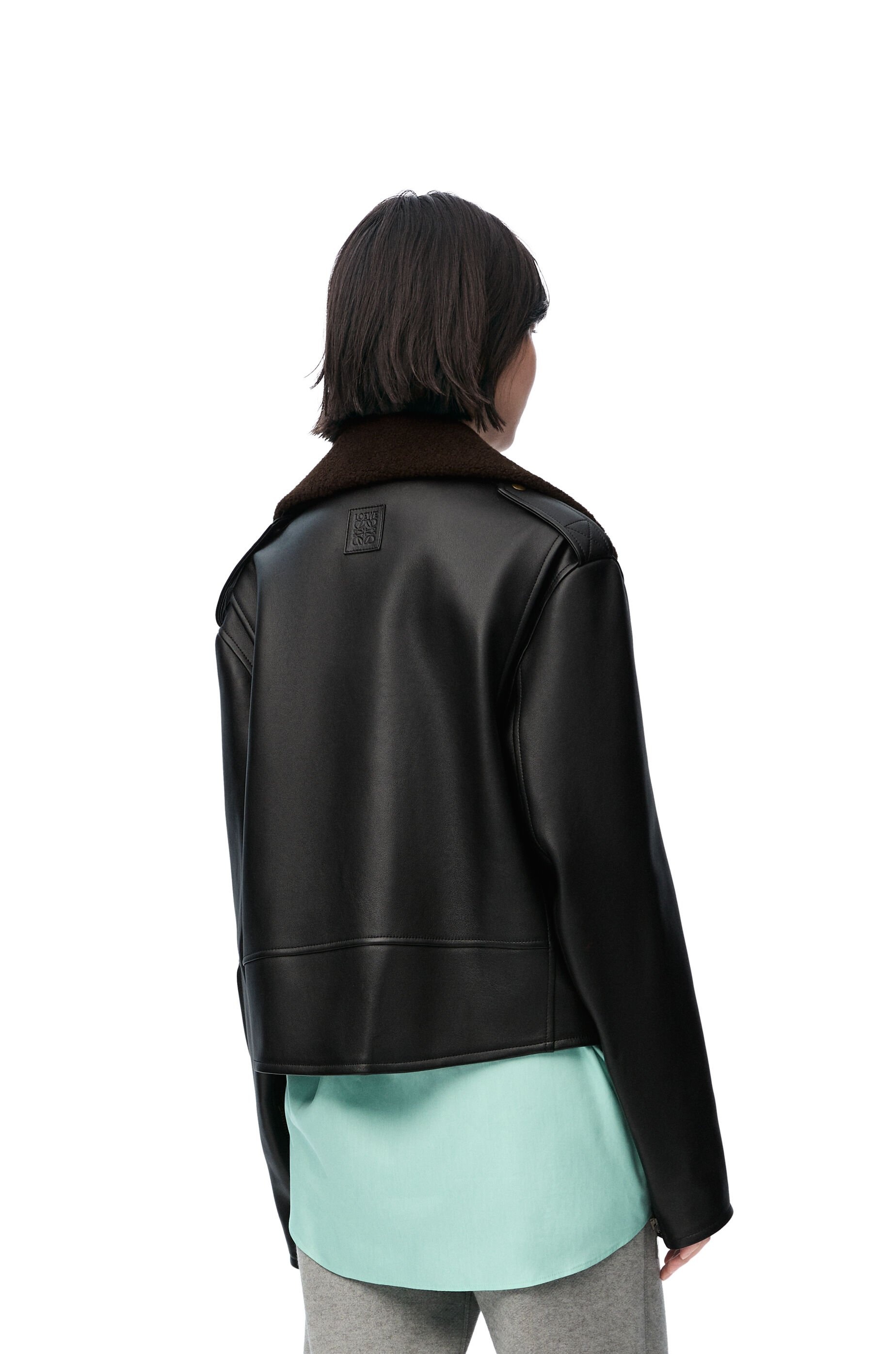 Biker jacket in nappa lambskin - 4