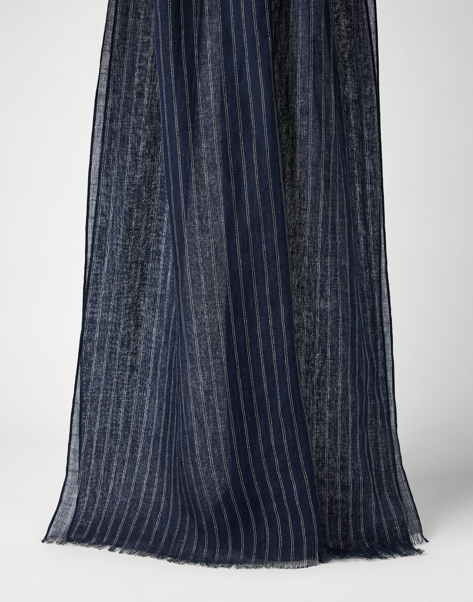 Linen sparkling stripe scarf 1
