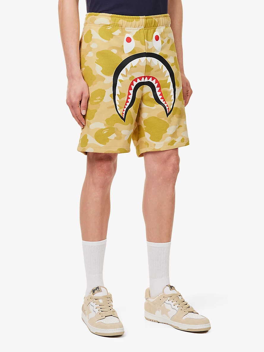Shark cotton-jersey shorts - 3