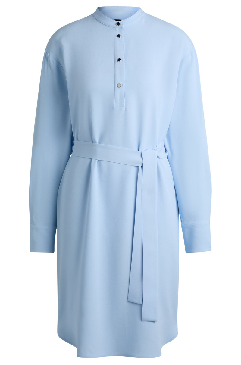 BELTED DRESS WITH SNAP PLACKET 1