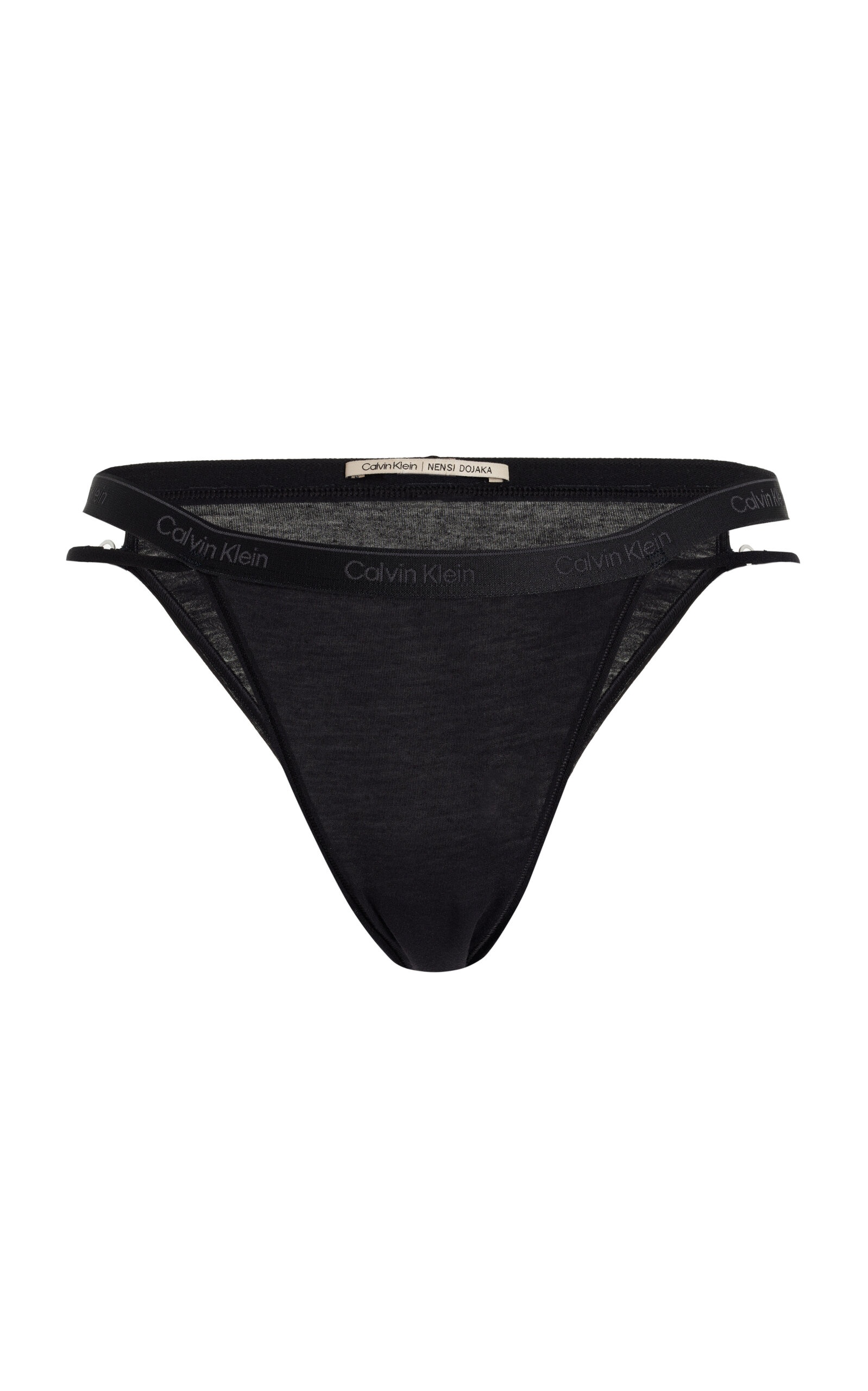 Nensi Dojaka for Calvin Klein Tanga Modal-Cashmere Thong black - 1