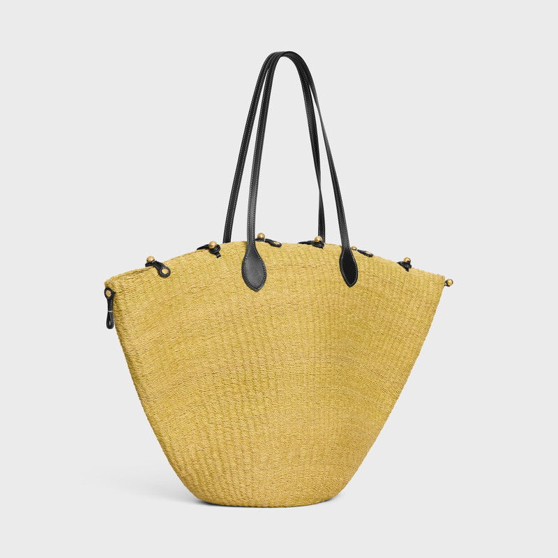 CELINE LARGE TRIOMPHE BEADS BASKET IN SISAL RAFFIA AND CALFSKIN outlook