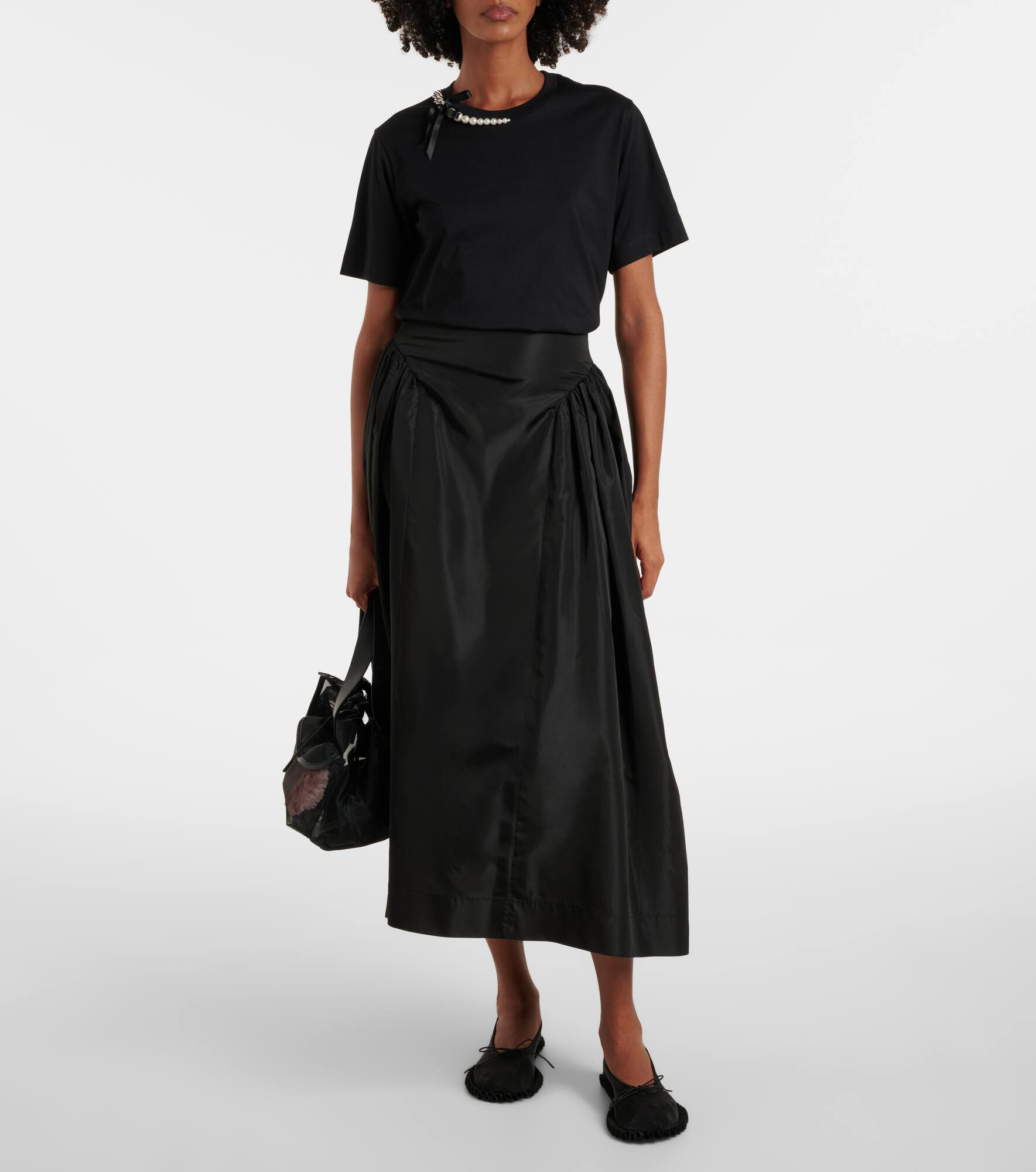 Embellished cotton jersey T-shirt - 2