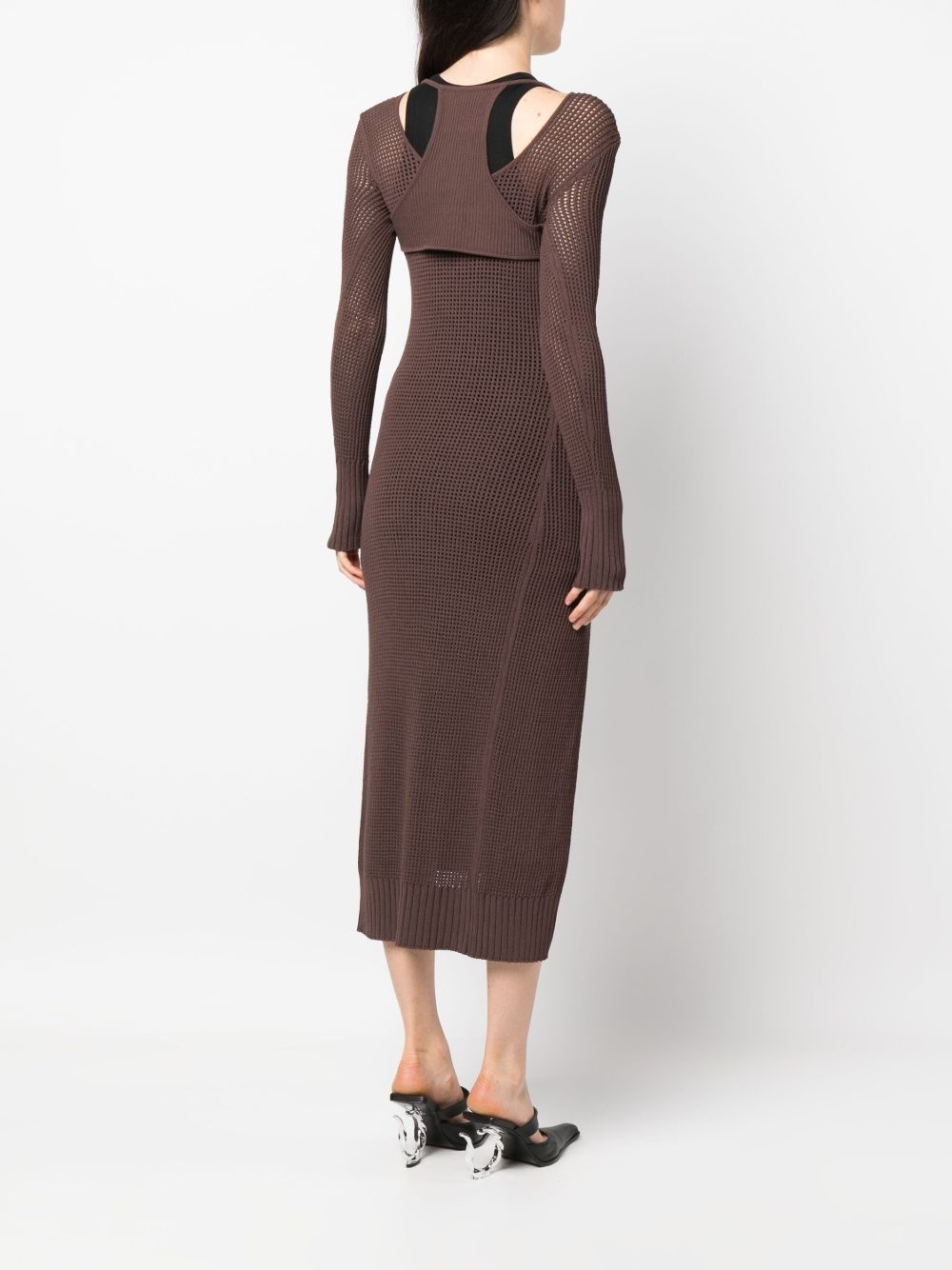 cut-out-effect cardi-coat - 4