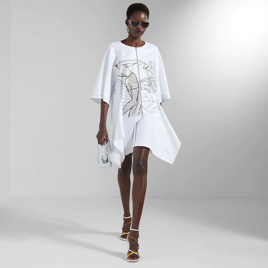 White jersey dress - 4