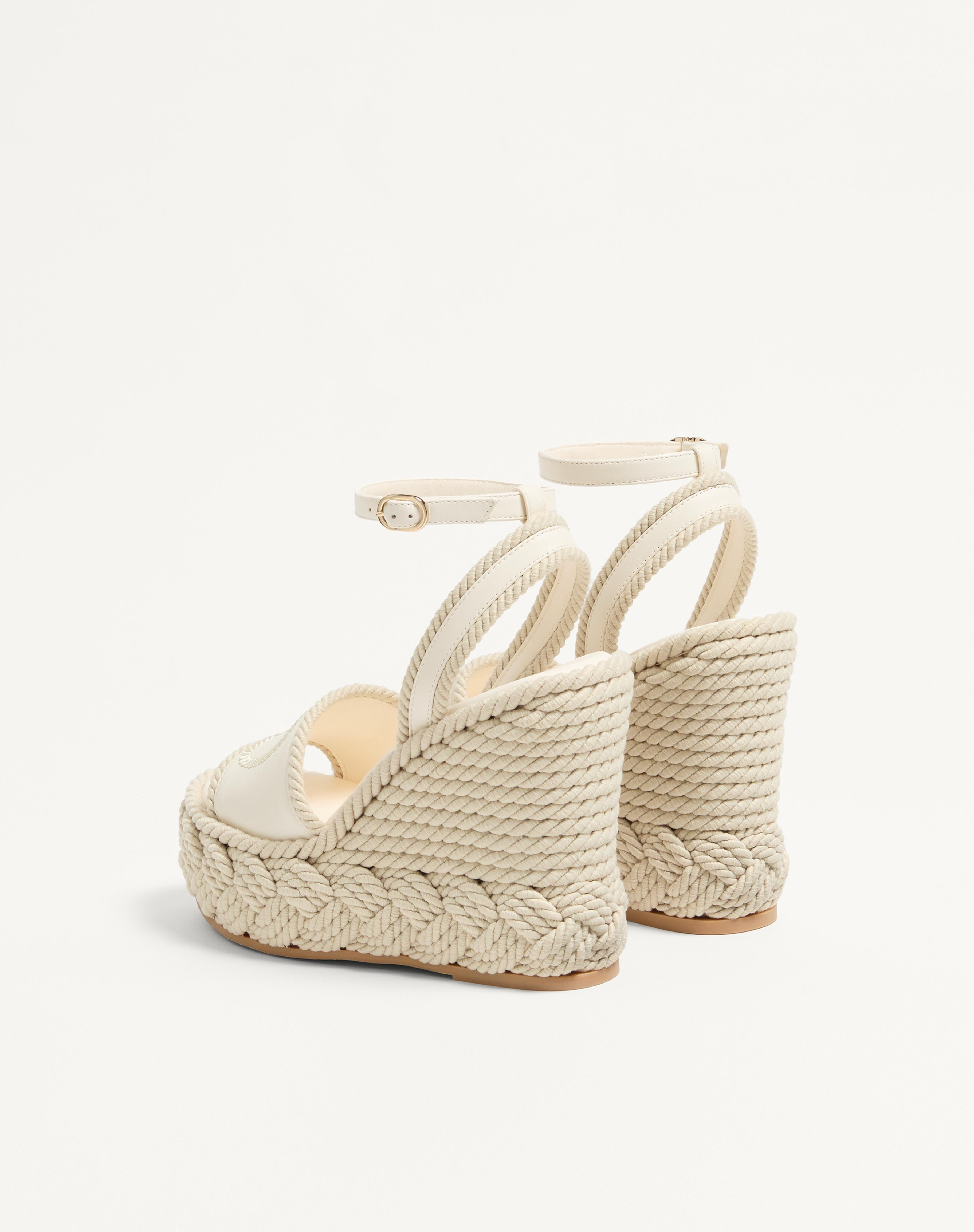 VLOGO TORCHON WEDGE SANDAL IN NAPPA 130MM - 4