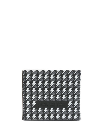 Neil Barrett Thunderbolt-print bi-fold leather wallet outlook