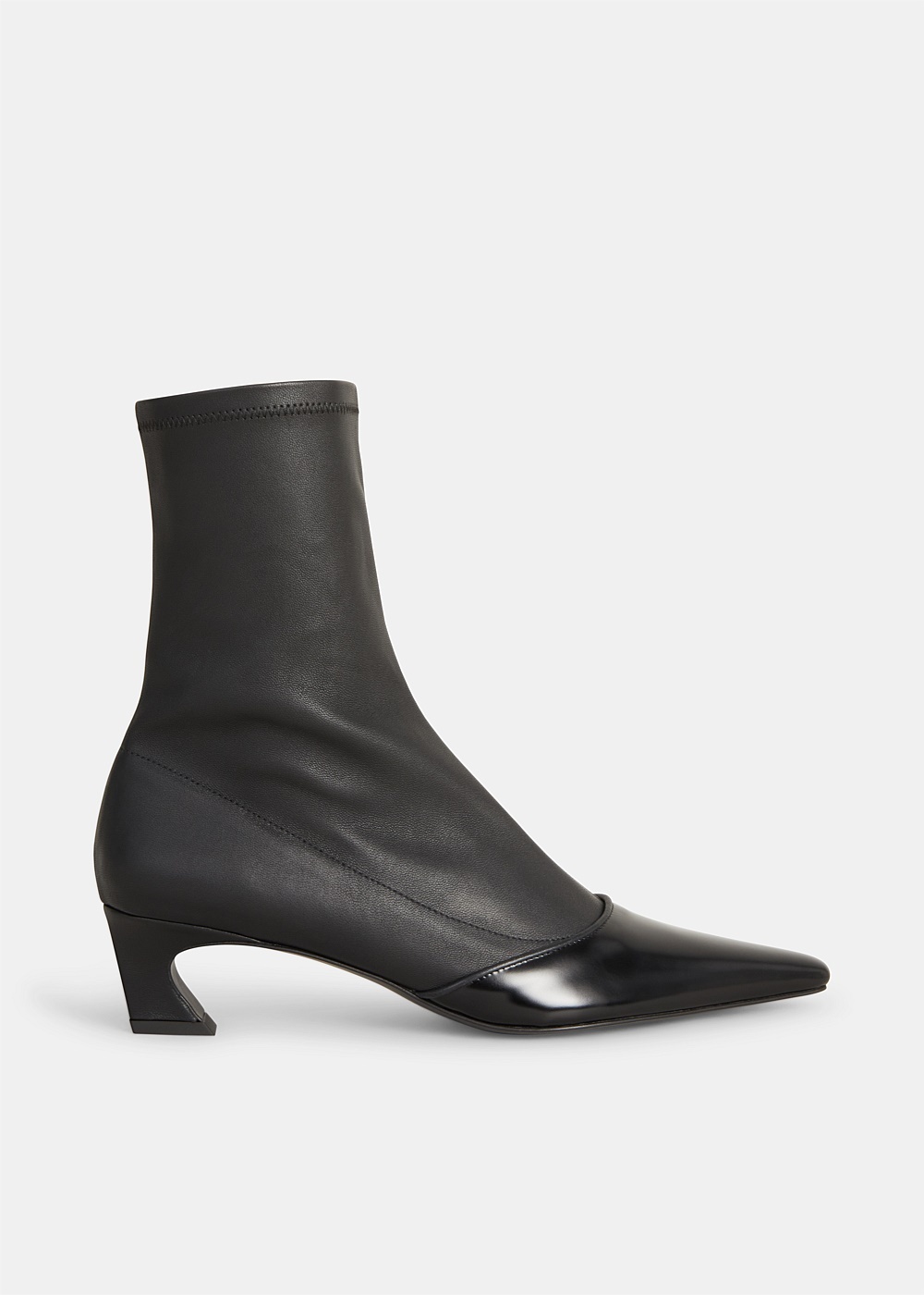 Black Heeled Ankle Boots - 1