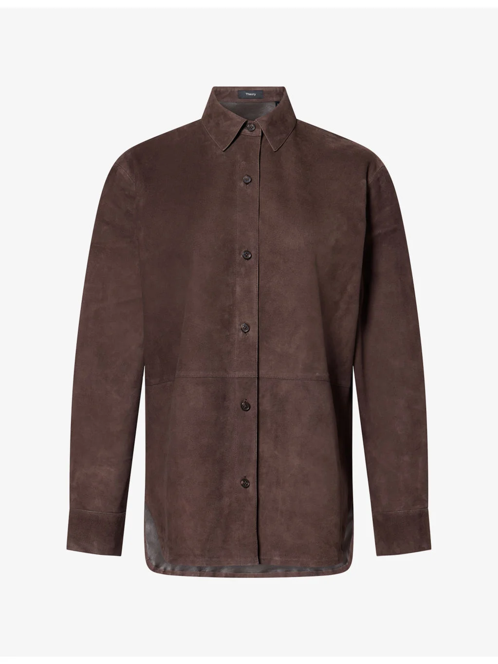 Button-Up Suede Leather Shirt - 1