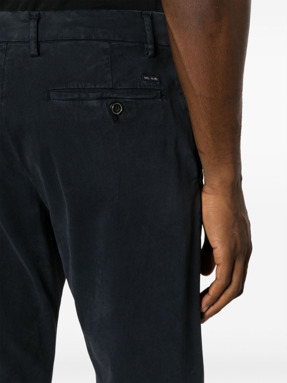 logo-charm cotton chinos - 5
