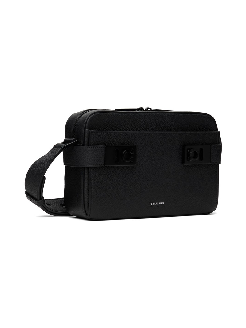 FERRAGAMO Black Gancini Buckles Bag outlook