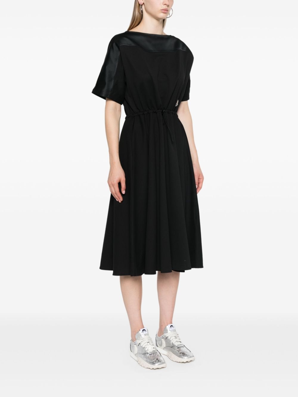 panelled A-line midi dress - 3