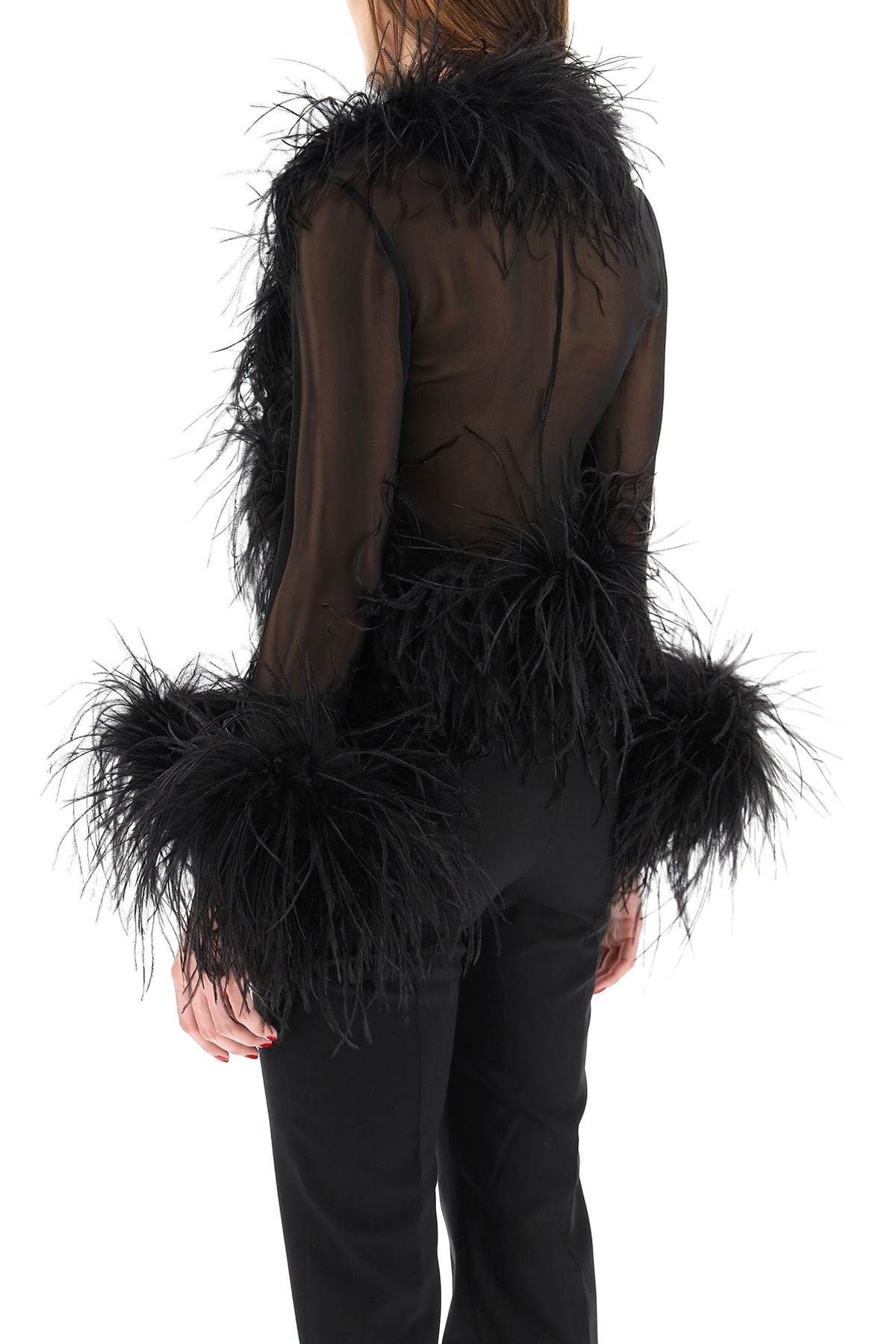 SILK TOP WITH FEATHERS - 4