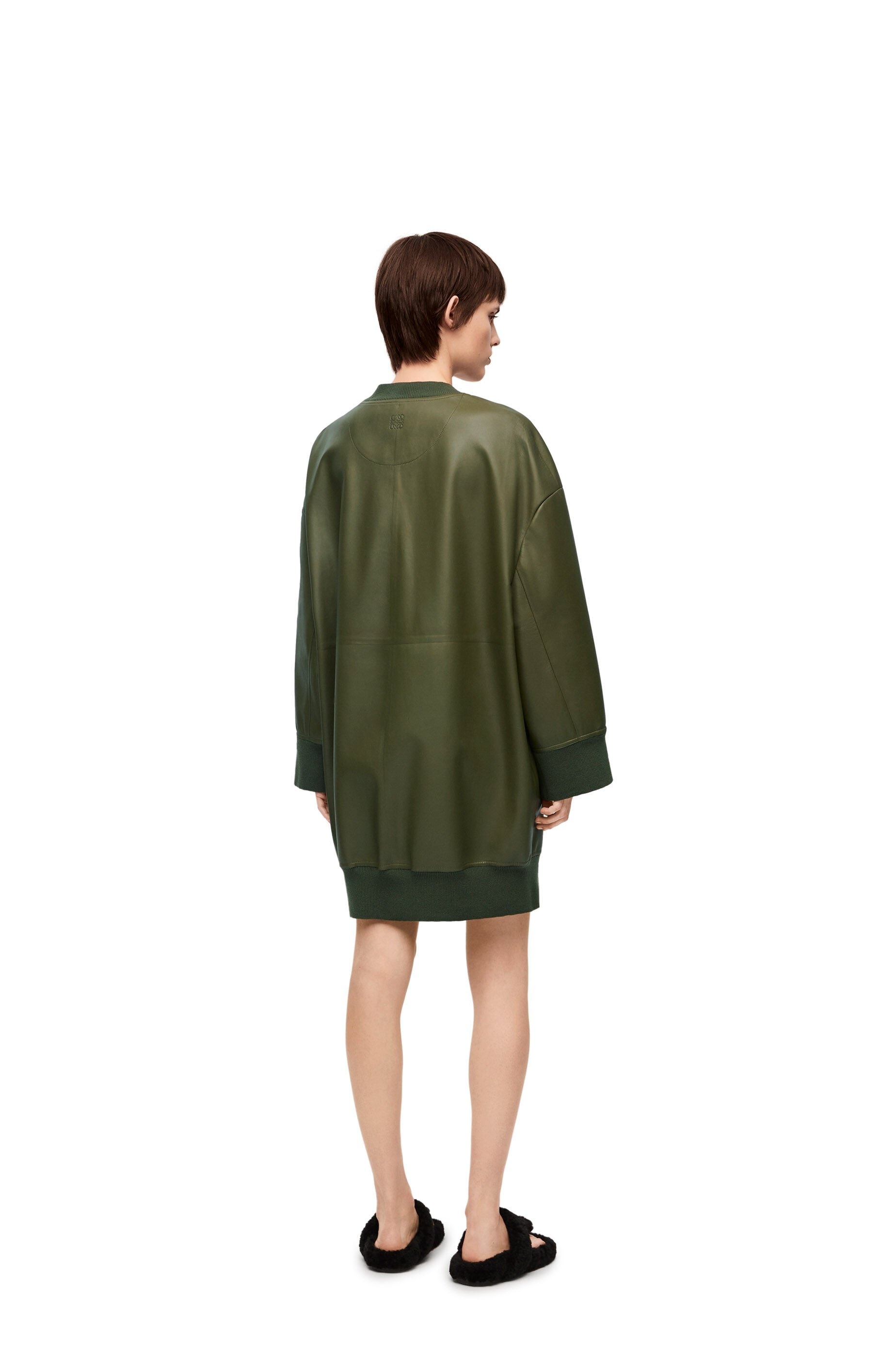 Sweatshirt dress in nappa lambskin - 3