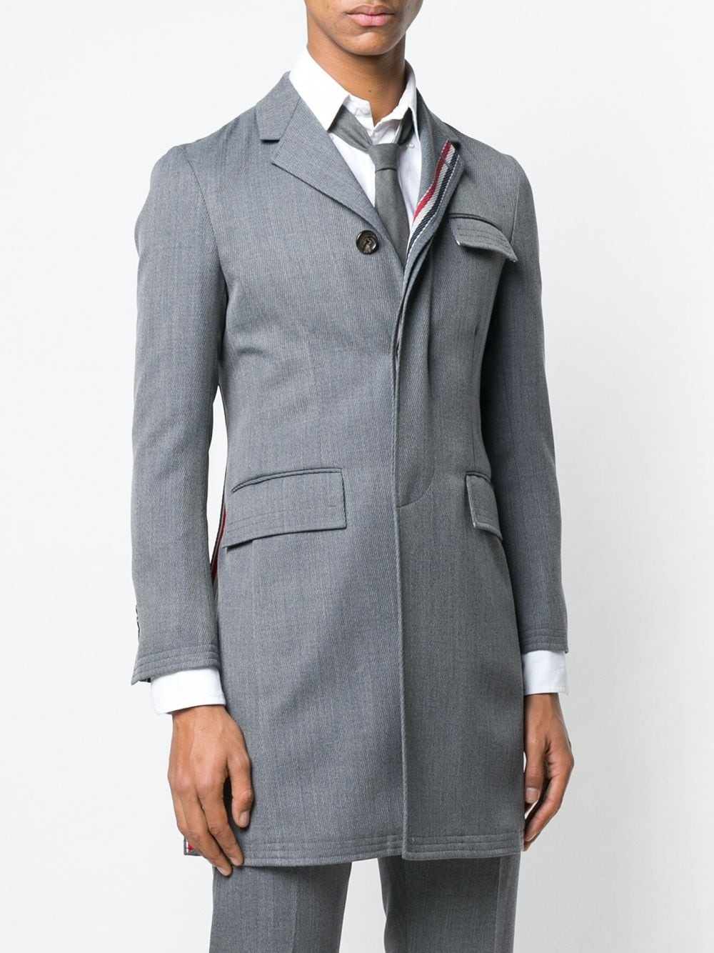 Rwb Stripe Unconstructed Overcoat - 3