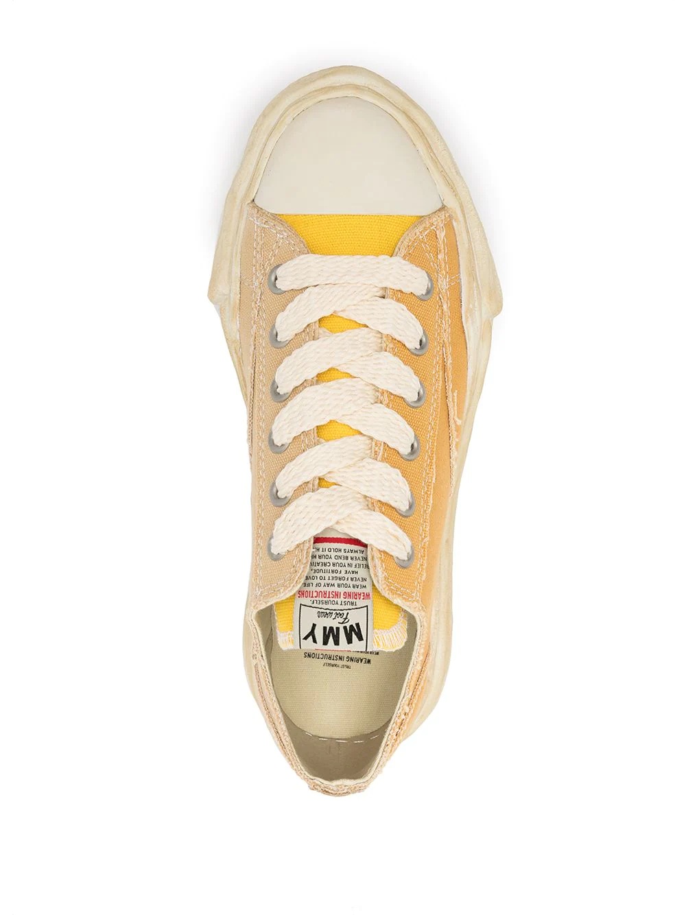 logo-patch lace-up sneakers - 4