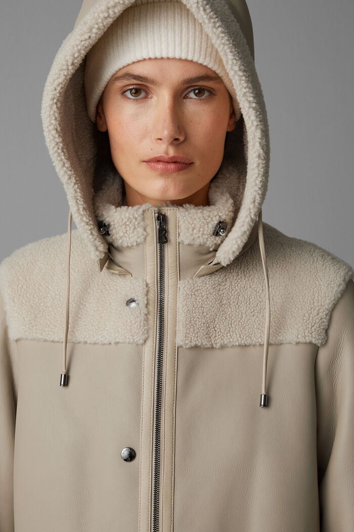 Claire Lambskin coat in Beige - 6
